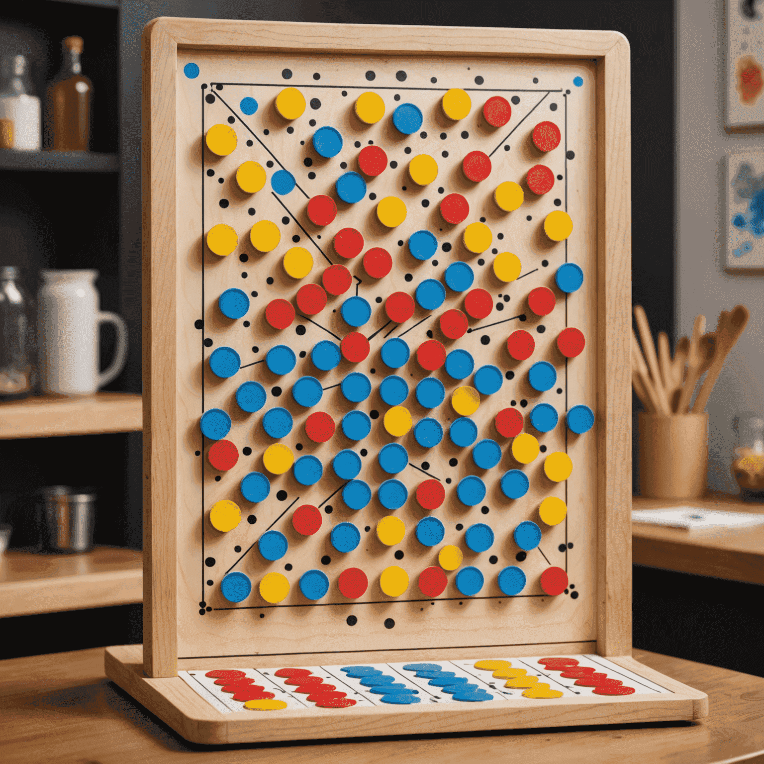 Un diagrama que muestra diferentes técnicas de lanzamiento de fichas en un tablero de Plinko, con flechas y patrones de acuarela indicando trayectorias