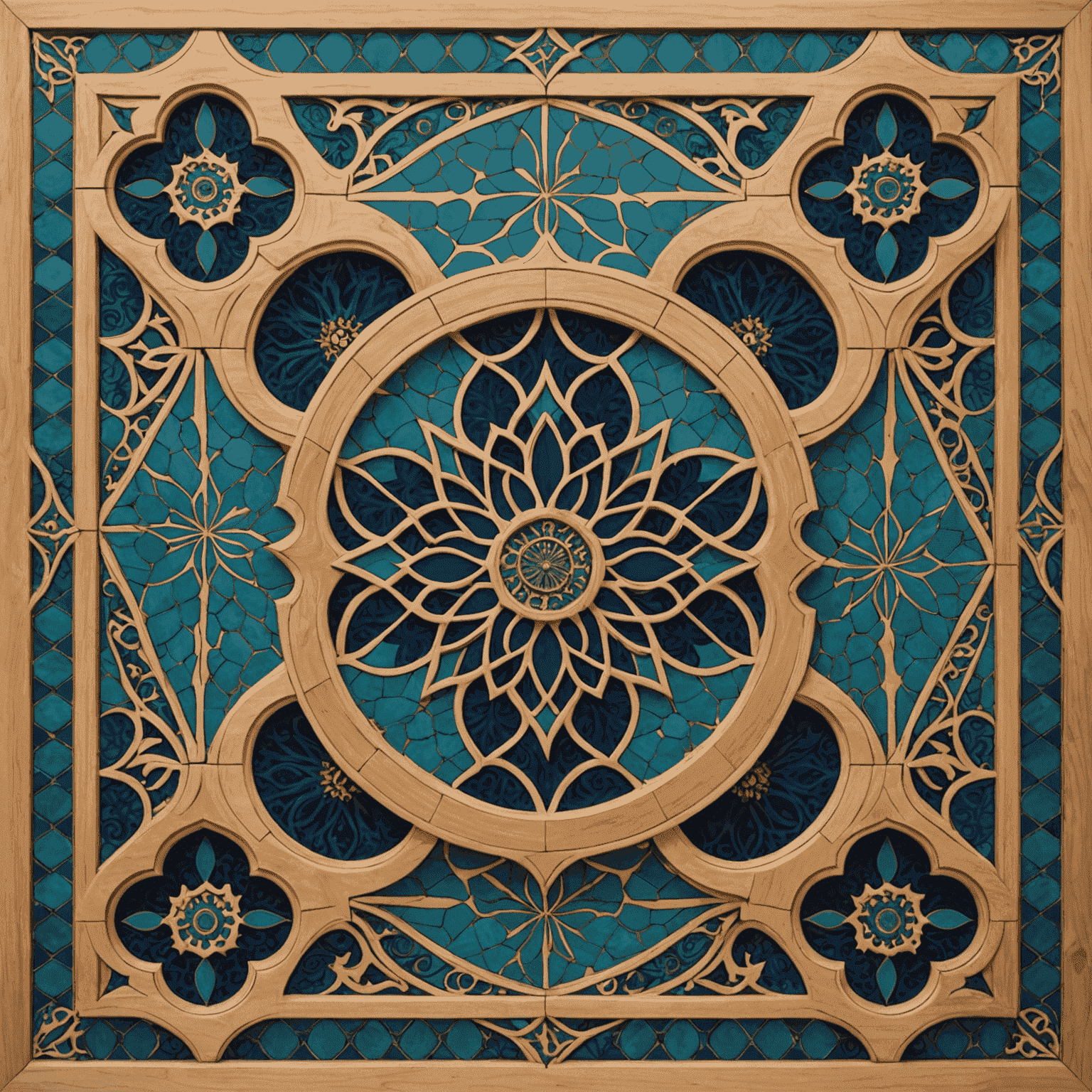 Tablero de Blinxit edición 'Alhambra', con intrincados patrones geométricos inspirados en los azulejos moriscos. Los canales y pines están diseñados para integrarse perfectamente con los motivos decorativos.