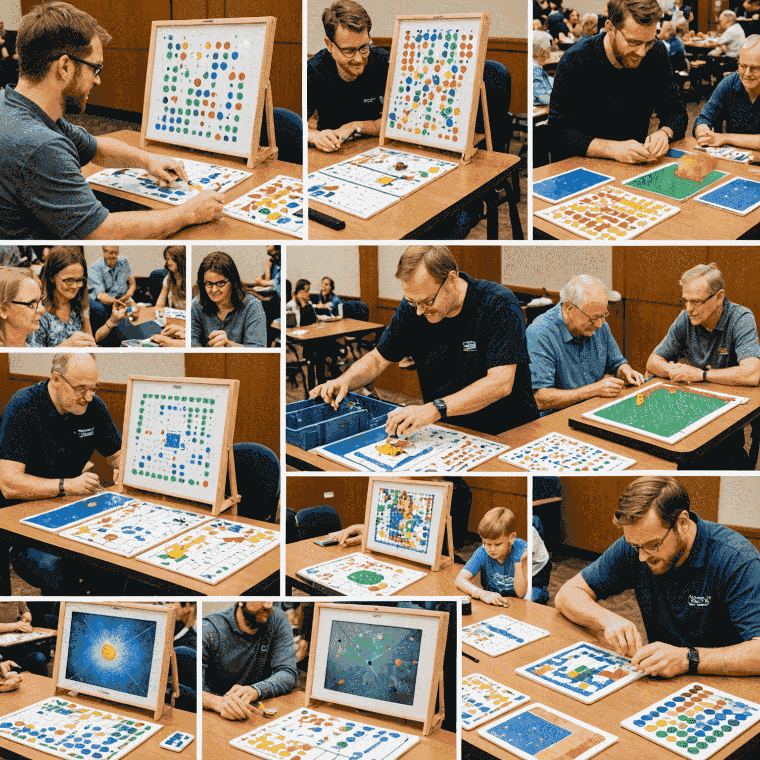 Un collage de fotos enviadas por usuarios mostrando partidas de Blinxit en acción, diseños personalizados de tableros y formas creativas de disfrutar el Plinko en Acuarela